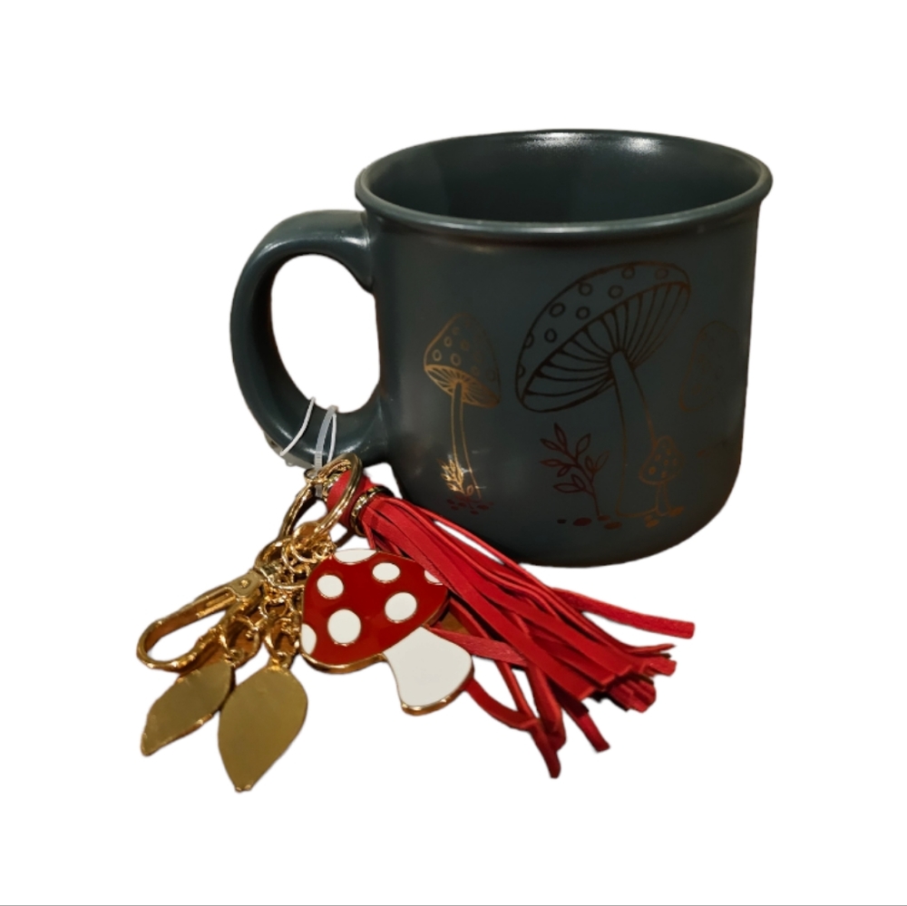 Seed & Sunshine Ceramic Mag with Keychain. Size OS. Color Dark Forest.